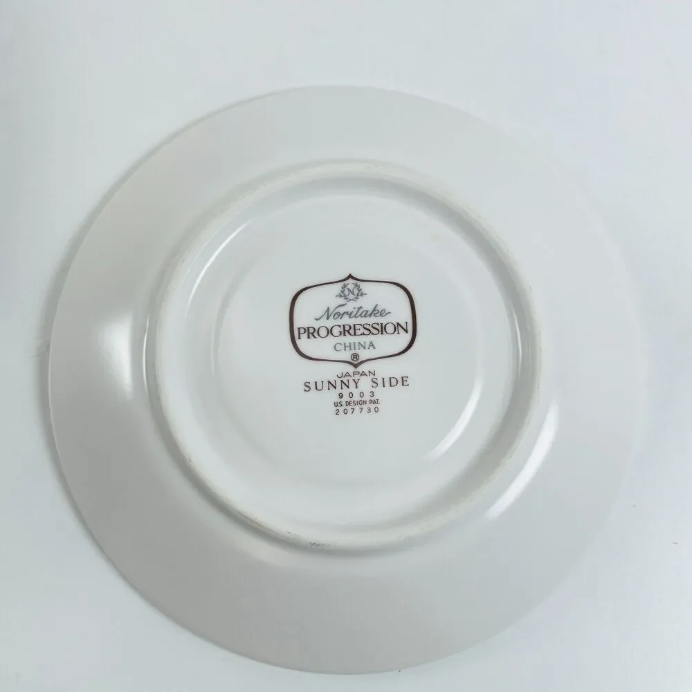 Set of 4 Noritake Progression SUNNY SIDE 9003 Saucers 6